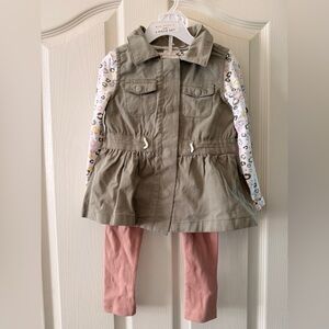 Max Studio Kids Beige Jacket with Multicolor Print
